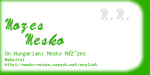 mozes mesko business card